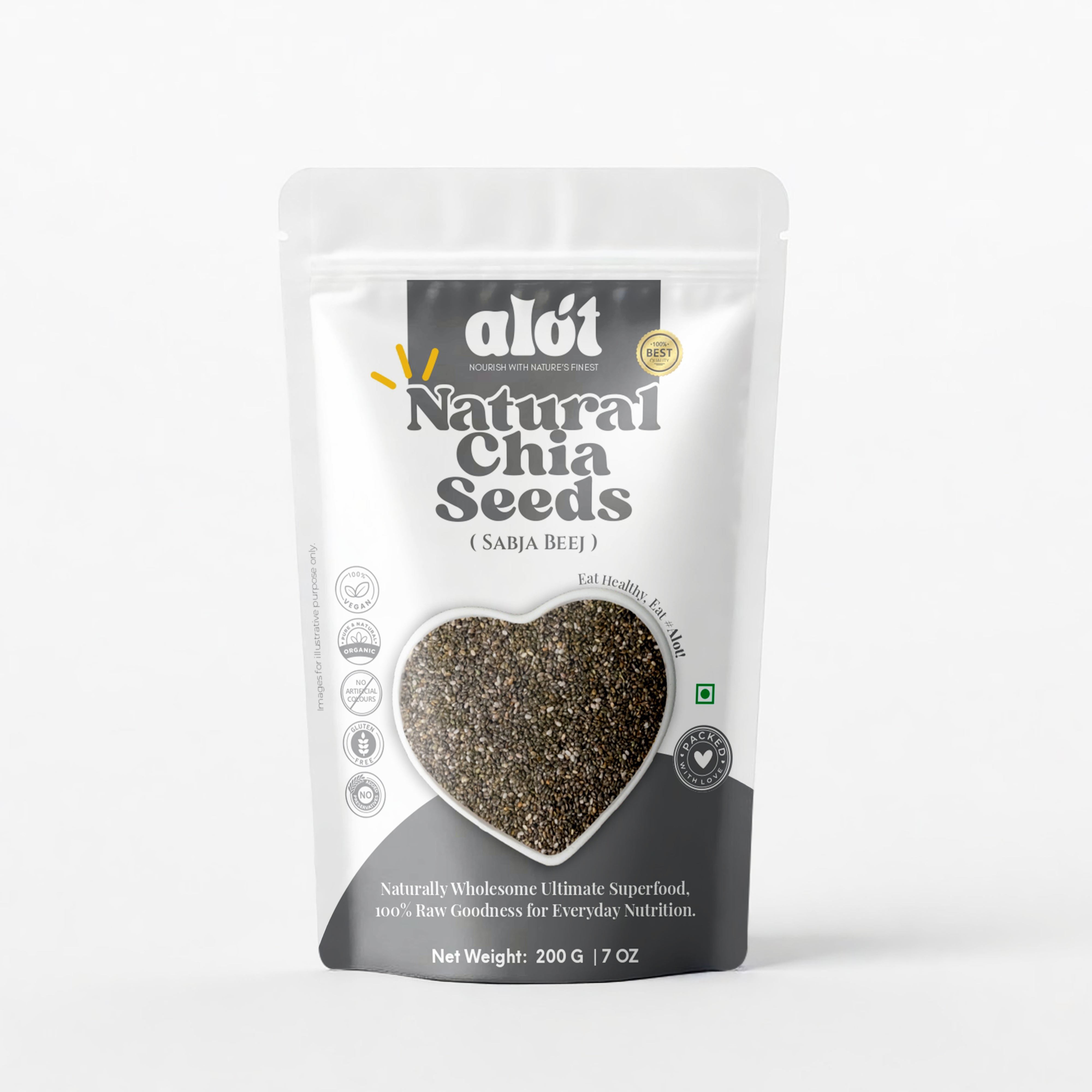 Natural Chia Seeds (Sabja Beej) - Alot