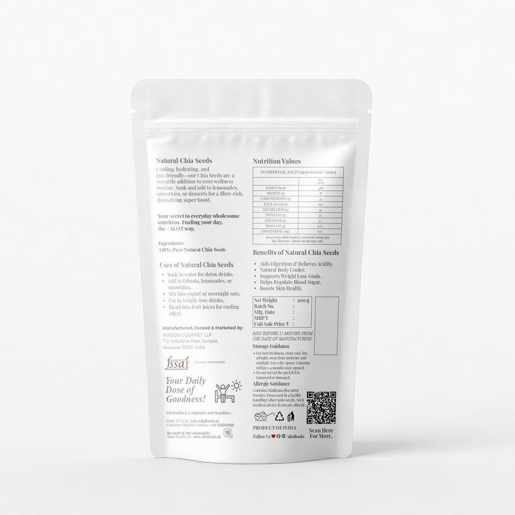 Natural Chia Seeds (Sabja Beej)