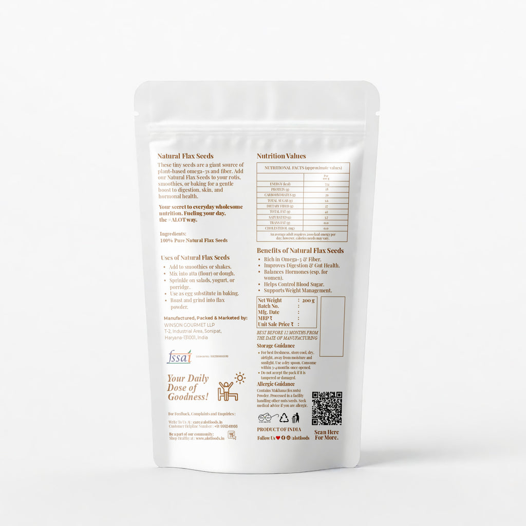 Natural Flax Seeds (Alsi Beej)