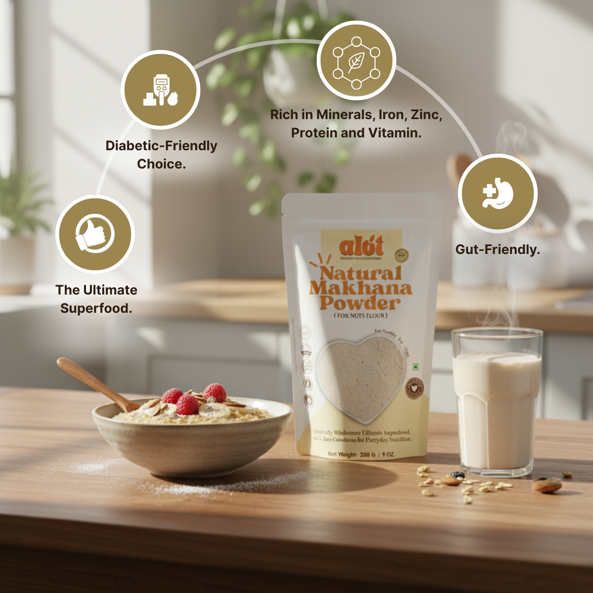 Natural Makhana Powder (Fox Nuts Flour)