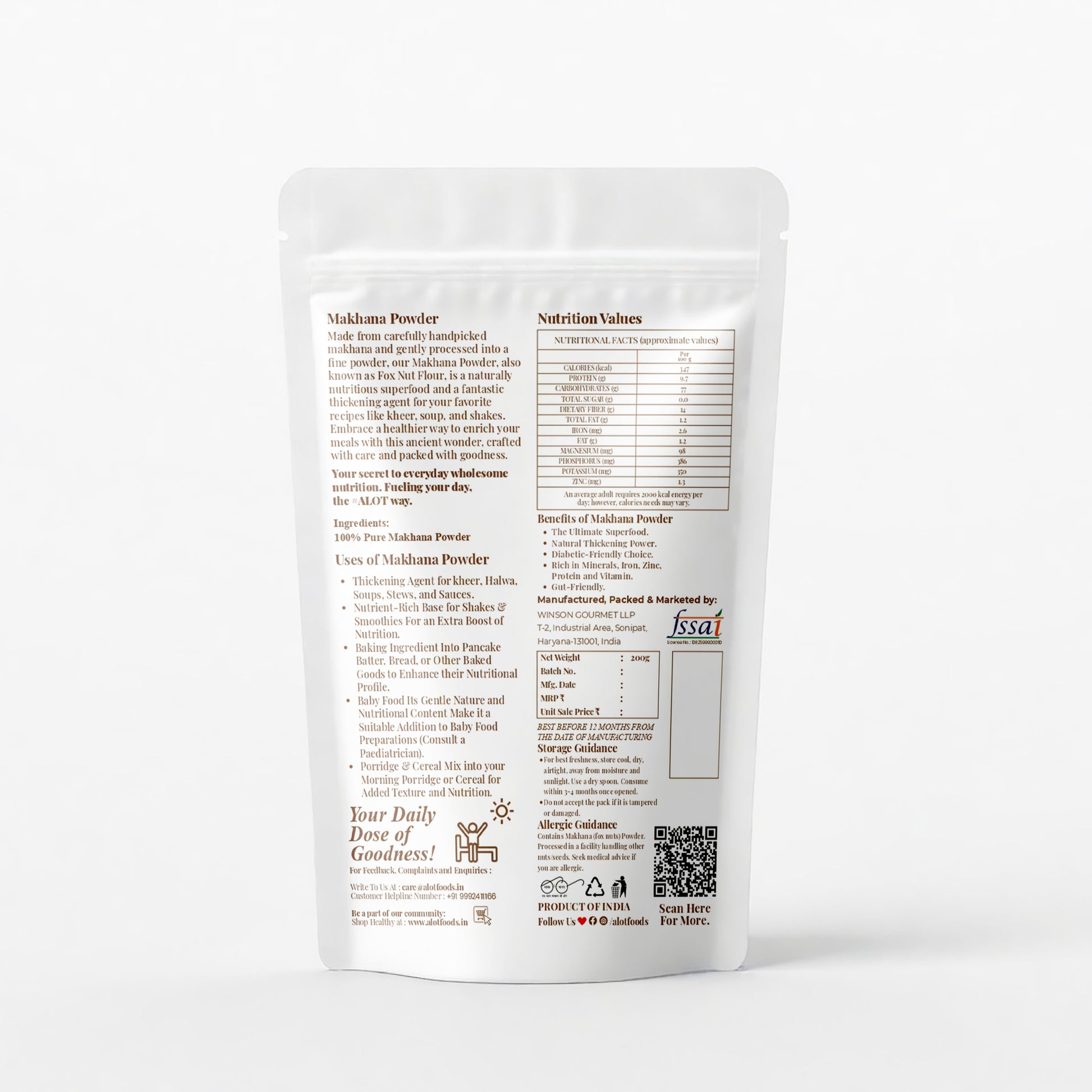 Natural Makhana Powder (Fox Nuts Flour)