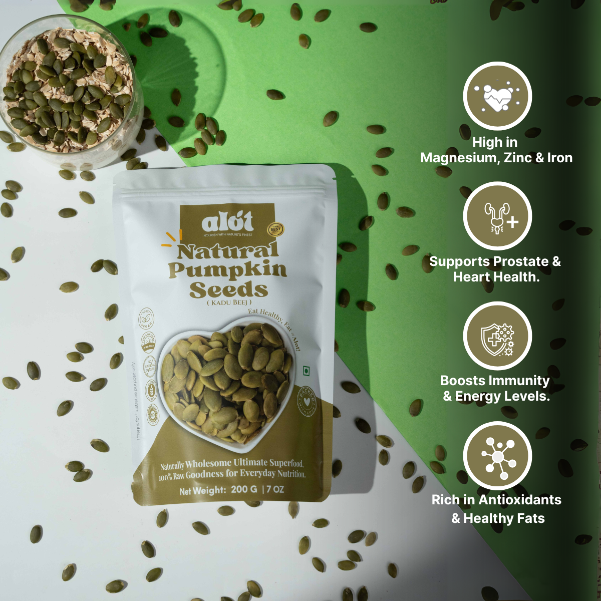 Natural Pumpkin Seeds (kadu Beej)