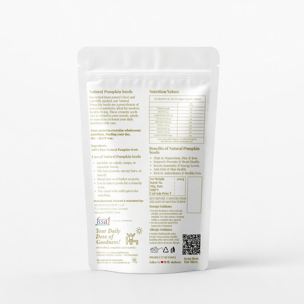 Natural Pumpkin Seeds (kadu Beej)