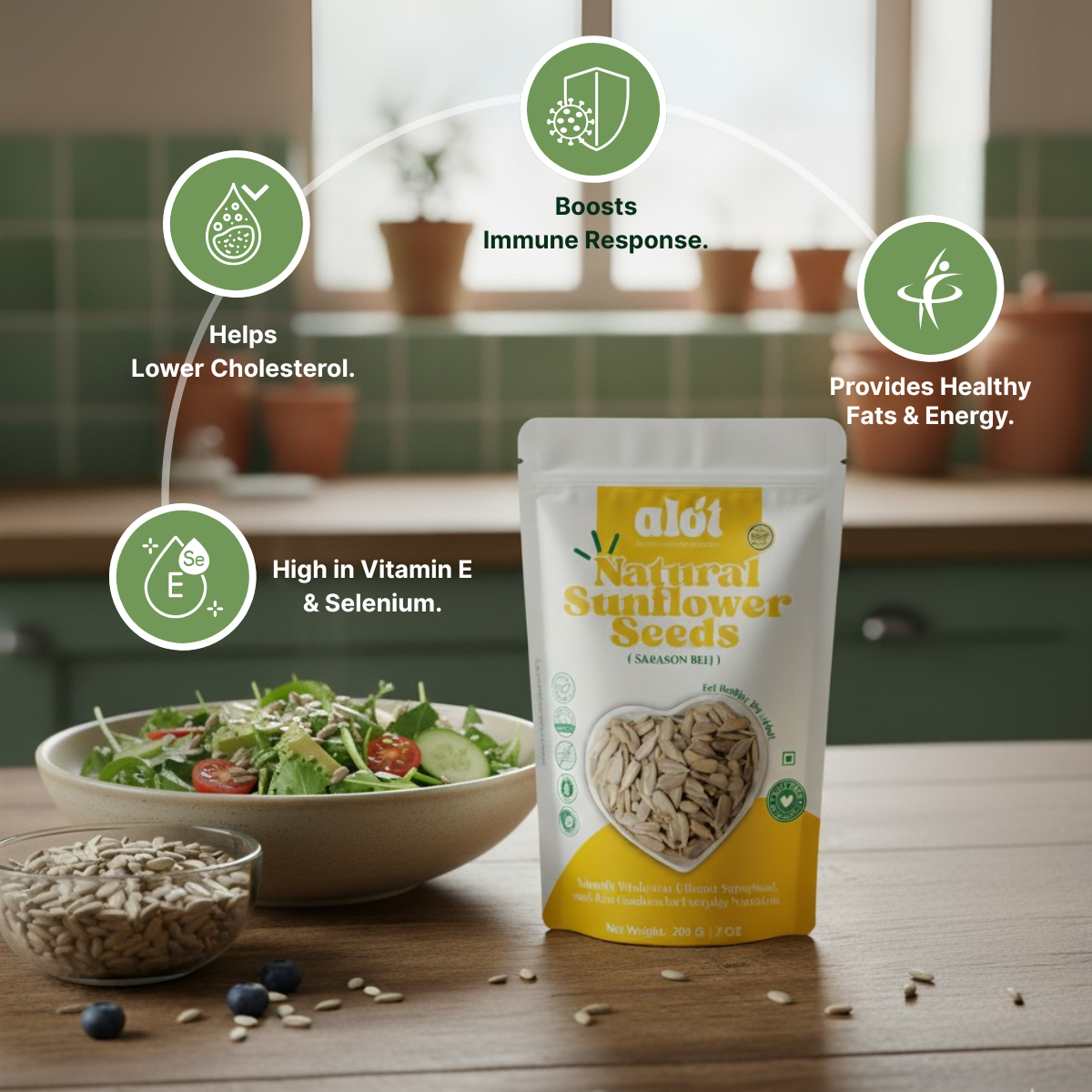 Natural Sunflower Seeds (Sarason Beej)