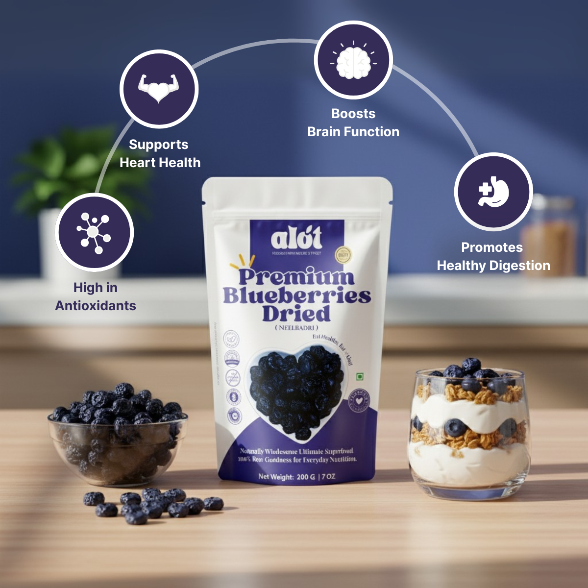 Premium Blueberries  Dried (Neelbadri)