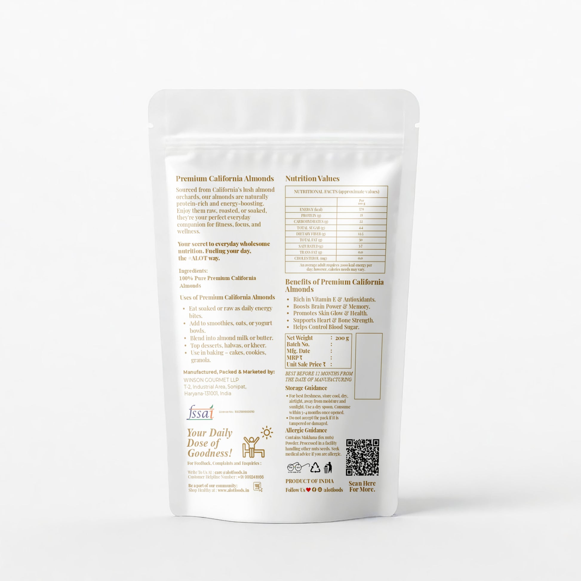 Premium California Almonds (Badam)