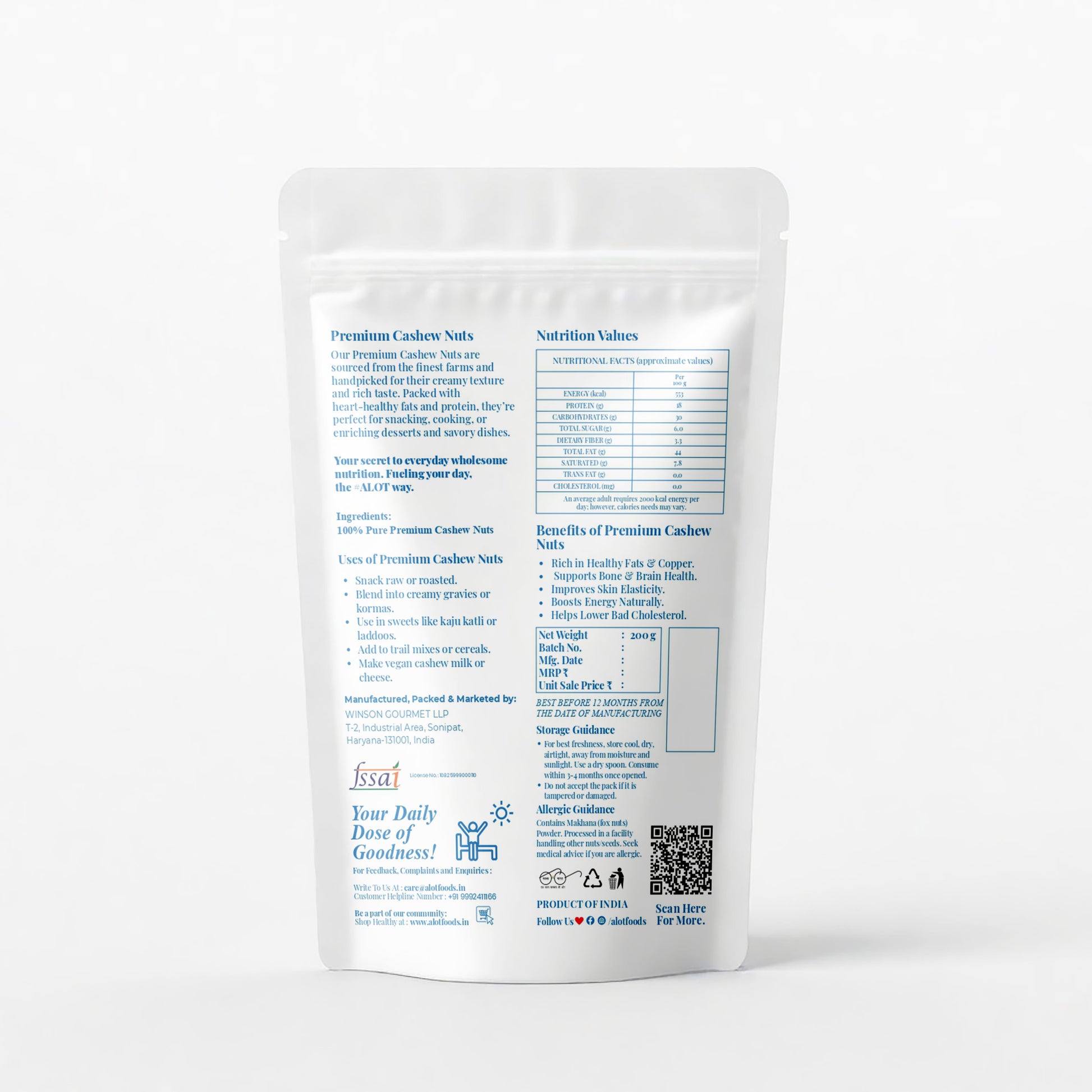 Premium Cashew Nuts (Kaju)