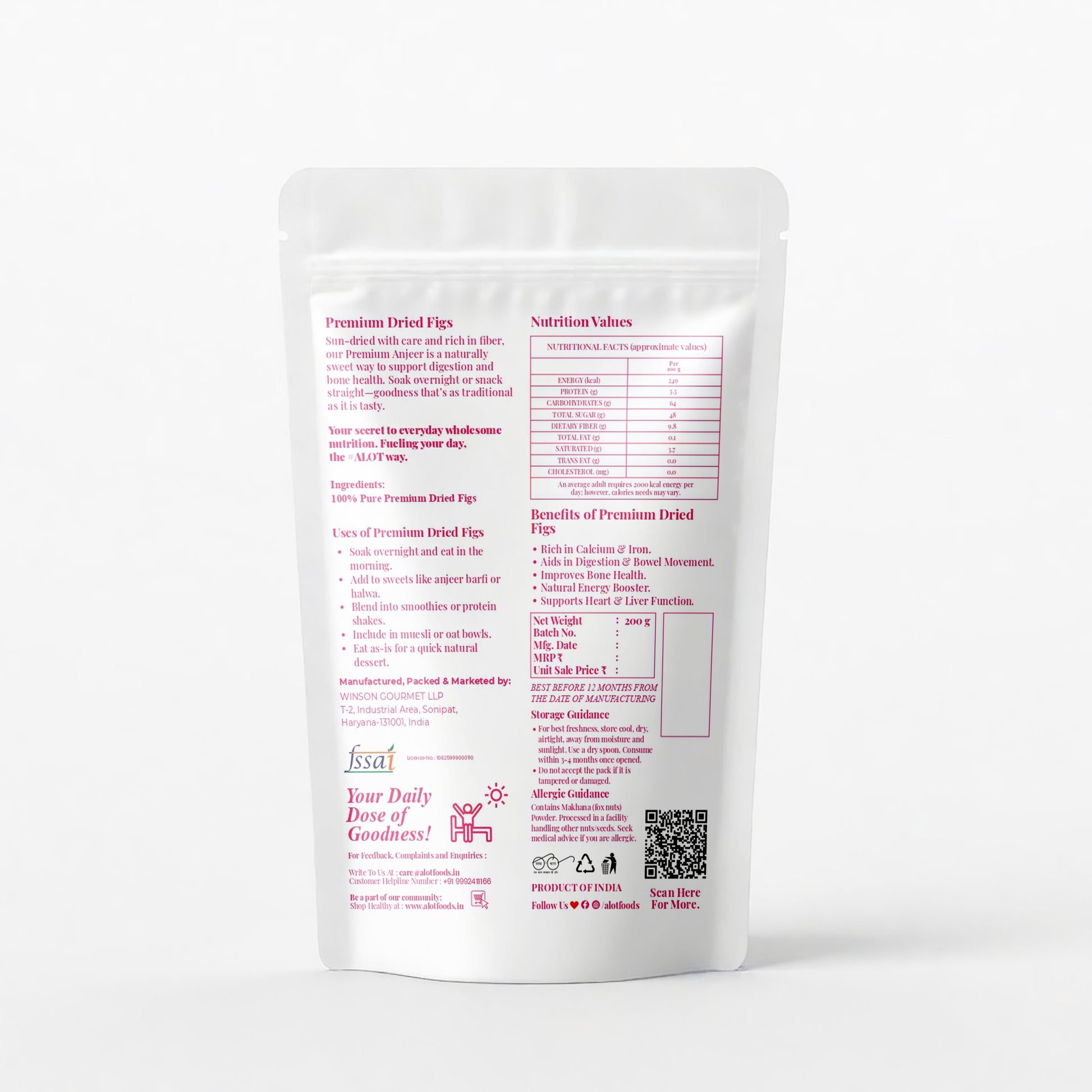 Premium Dried Figs (Anjeer)